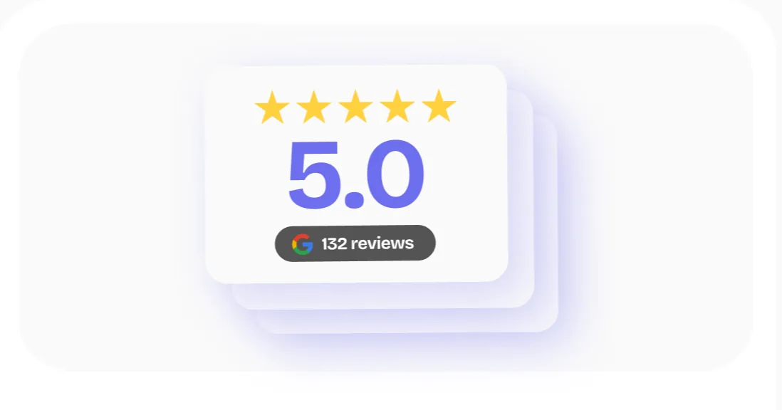 5,0 gwiazdek w ocenie Google