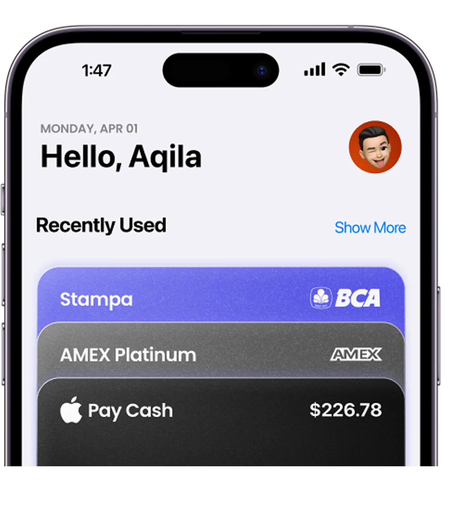 Wallet with Stampa card